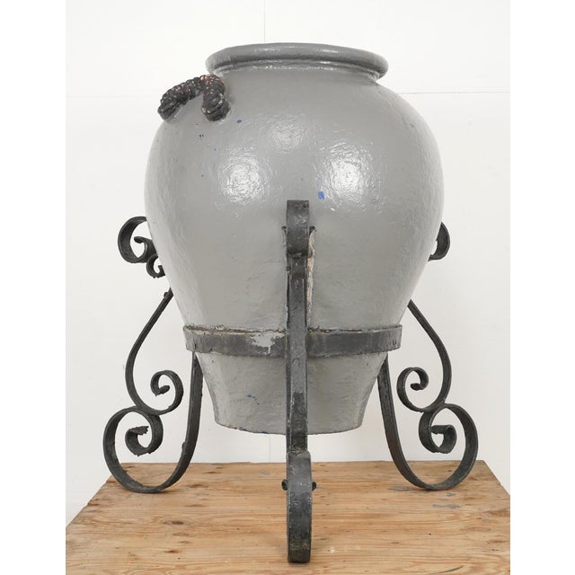 Mid 20th Century Grand Scale Spanish Revival Gray Concrete Garden Planter For Sale - Image 9 of 10