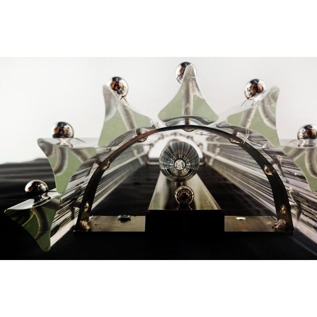 Late 19th Century Vintage Murano Wall Sconce Iridescent Triedri Glass, Murano, 1890s, Set of 2 For Sale - Image 5 of 16