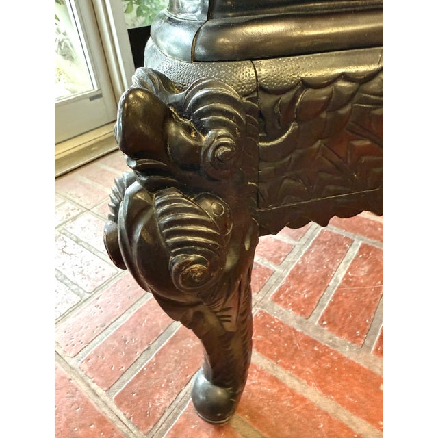 20th Century Asian Carved Monkey Arm Chair For Sale - Image 9 of 11