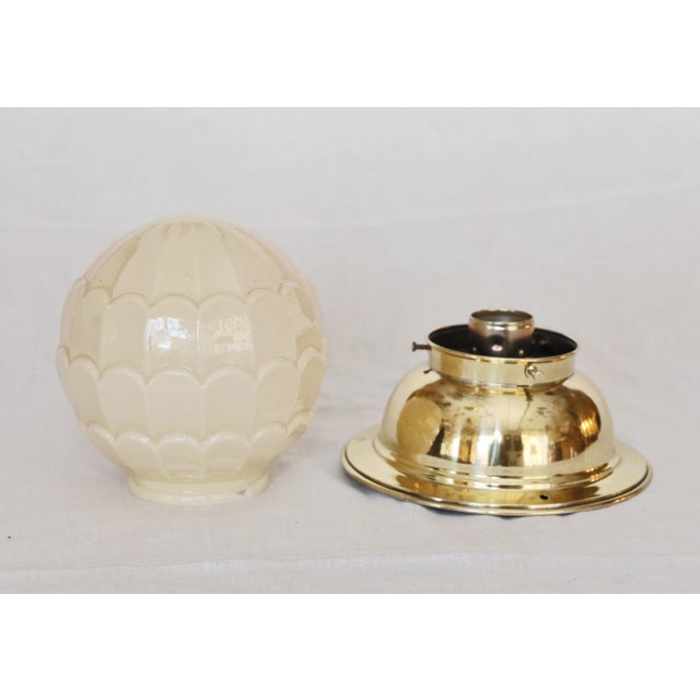 Art Nouveau Glass Ceiling Lamp, 1890s For Sale - Image 4 of 6