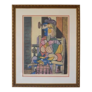 Limited Edition Pablo Picasso Cubist Lithograph of Marie-Therese Walter Portrait