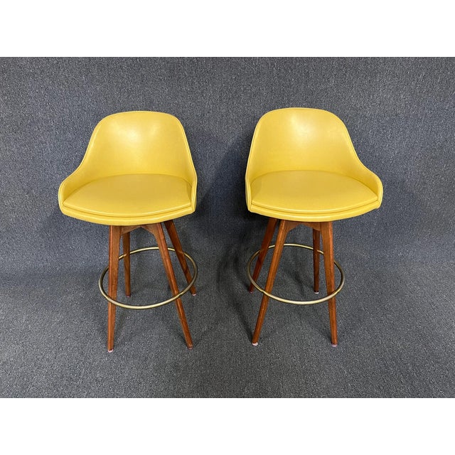 1960s 1960s Vintage Mid Century Bar Stools by Chet Beardsley - Set of 2 For Sale - Image 5 of 6