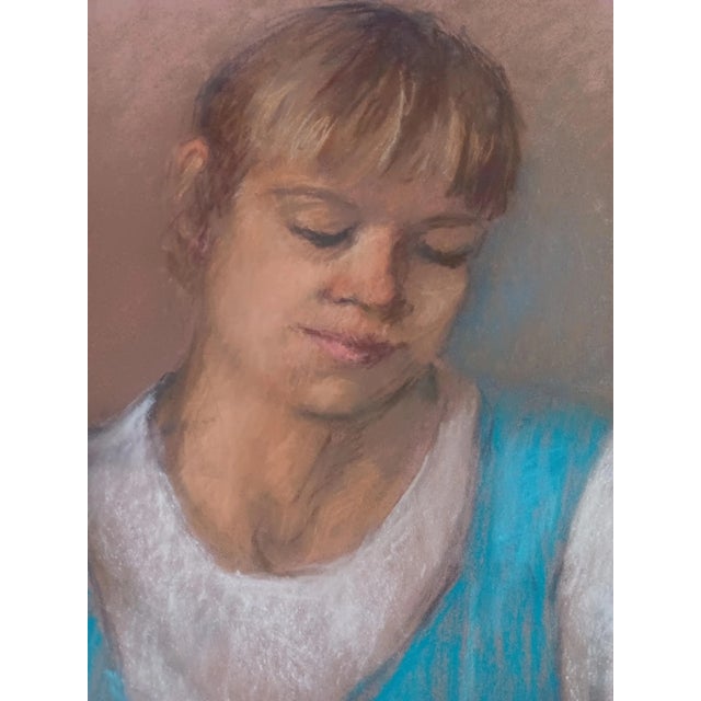 Abstract Expressionism Expressionist Pastel Drawing by Marcia Bouton 1970's For Sale - Image 3 of 4