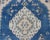 Royal Blue Royal Blue, White and Taupe Vintage Hand Knotted Turkish Rug With Geometric Medallion For Sale - Image 8 of 13