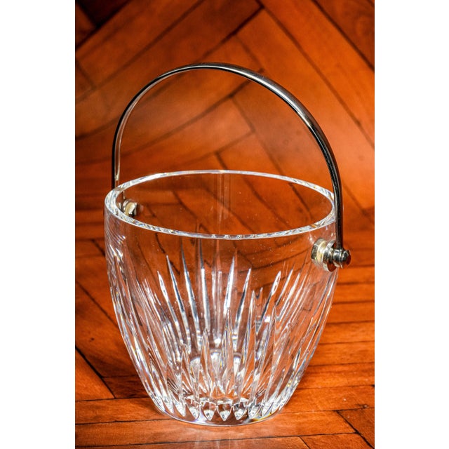 1990s Classic Heavy Thick Baccarat Crystal Ice Bucket Barware Home Decor For Sale In New York - Image 6 of 11