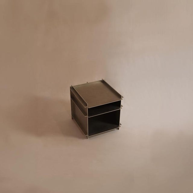 Contemporary Cohesion Unit Aluminium Side Table by Bureau of Entropy For Sale - Image 3 of 10