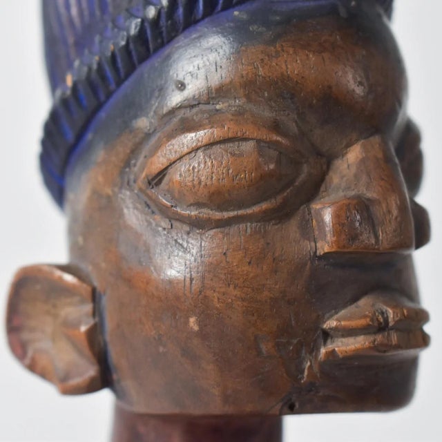 Early 20th Century Yoruba Ibeji Female With Coral Necklace Figure Nigeria For Sale - Image 9 of 9