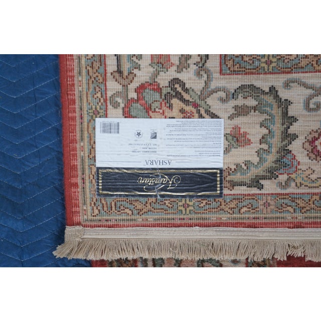 Karastan Ashara 100% Wool Red Agra Acanthus Palmette 549 Area Rug Carpet 6' X 9' For Sale - Image 13 of 14