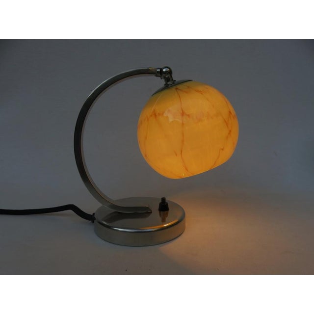 Bauhaus Nickel-Plated Bedside Table Lamp, 1930s For Sale - Image 6 of 16