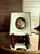 Bone Antique Italian Miniature Porcelain Plaque Hand-Painted Madonna and Child in Bone Frame For Sale - Image 7 of 9