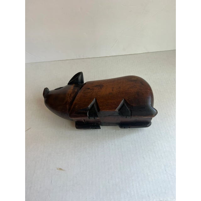 Whimsical vintage wood pig figure. Perfect for your country or farmhouse decor. COMBINED SHIPPING AVAILABLE.