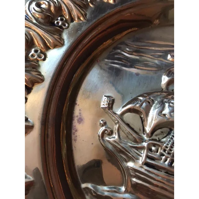 Mid Century Brass Nautical Wall Plaque For Sale - Image 4 of 6