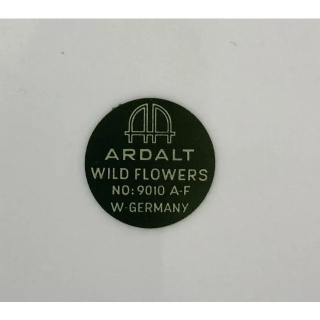 Vintage Ardalt W.Germany Porcelain Wild Flowers Pattern Plates S/4 For Sale In New York - Image 6 of 7