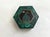 Hexagonal Malachite Box and Lid with Cloisonné Decoration For Sale - Image 9 of 10