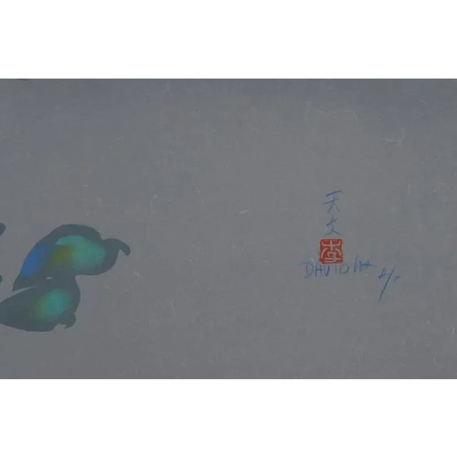 Artist: David Lee, Chinese (1944 - ) Title: Purple Flowers (21) Year: circa 1985 Medium: Lithograph, signed and numbered...