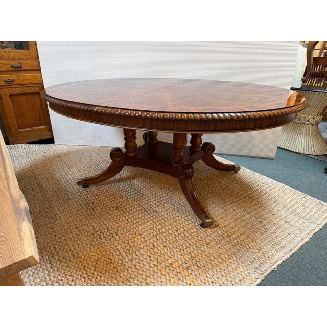 Henredon Neoclassical Mahogany Extension Dining Table For Sale In San Francisco - Image 6 of 18