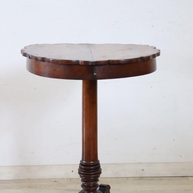 Brown Antique Gueridon Table in Walnut, 1800s For Sale - Image 8 of 9