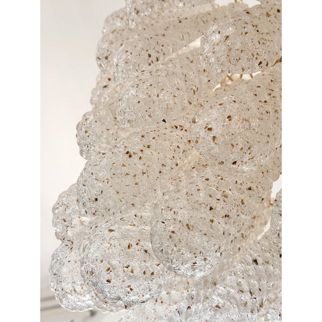 Murano Mid Century Modern “Conchiglie” Murano Glass Gold Chandelier For Sale - Image 4 of 11