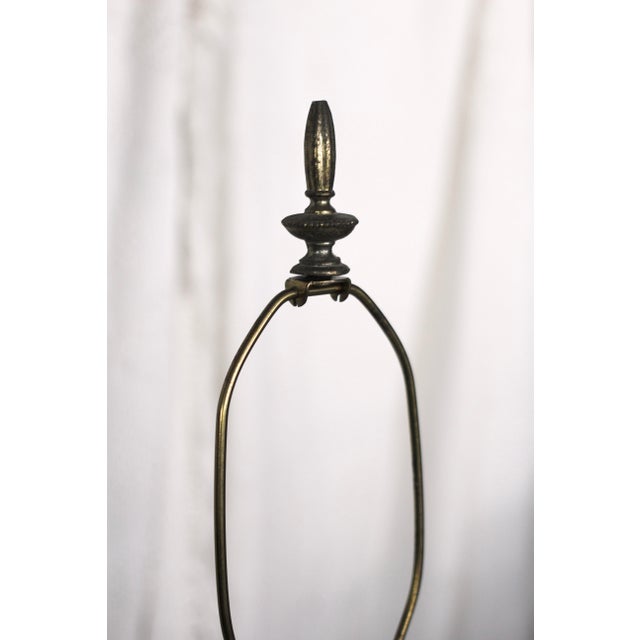 1950s Barovier Toso Murano Glass Lamp Pair With Pleated White Shades For Sale - Image 13 of 18