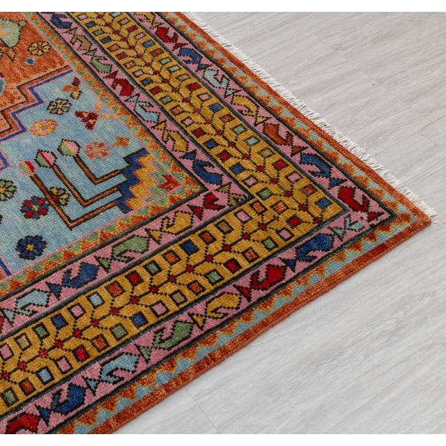 Textile 10x14Ft. Brunt Orange Persian Hand Knotted Wool Rugs For Sale - Image 7 of 18