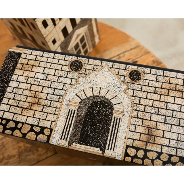 Set of Seven Neoclassical Architettura Lacquer Eggshell Boxes For Sale - Image 12 of 12