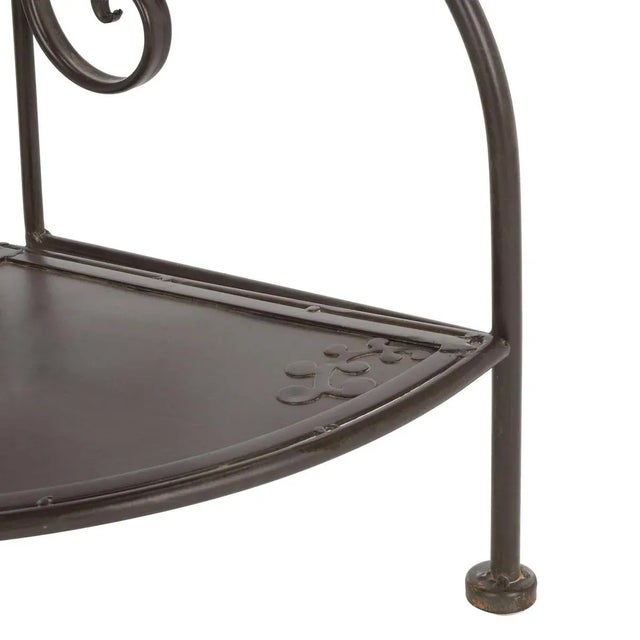 Contemporary Turuca 4 Tier Corner Shelf - Rustic Brown For Sale - Image 3 of 11