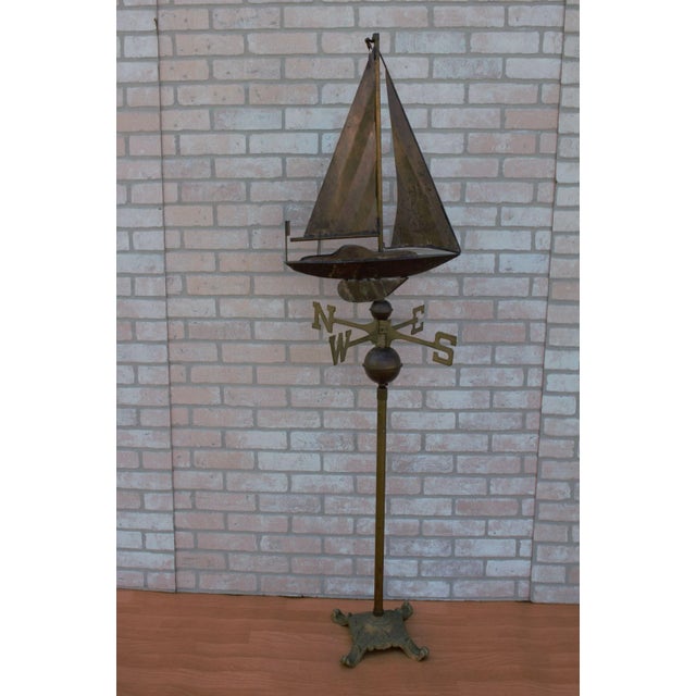 Vintage Copper Boat Weathervane For Sale - Image 13 of 13