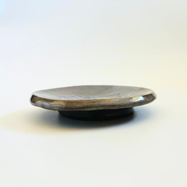 Postmodern Studio Pottery Bulldog Plate For Sale - Image 3 of 8