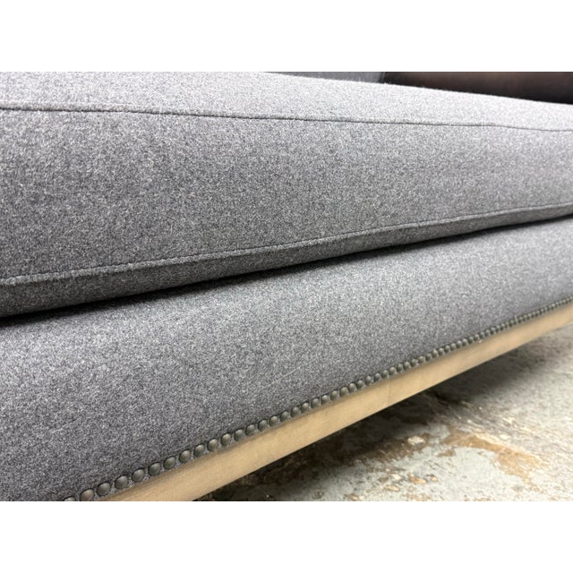 Charcoal Four Hands Mercury Double Chaise For Sale - Image 8 of 12