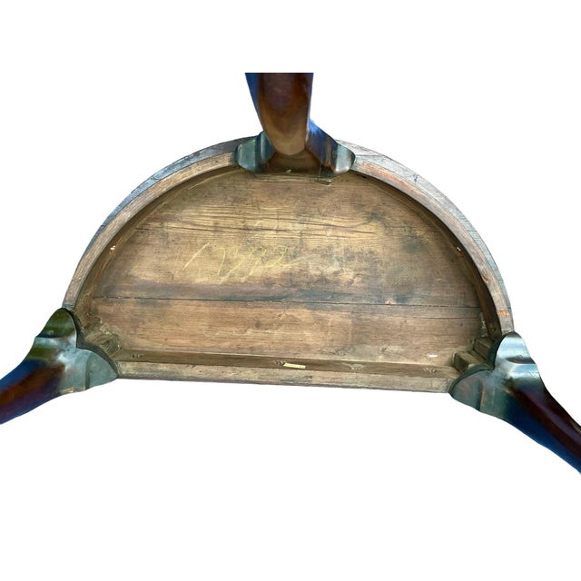 Wood 1960s Vintage Demi Lune Table With Three Legs For Sale - Image 7 of 12