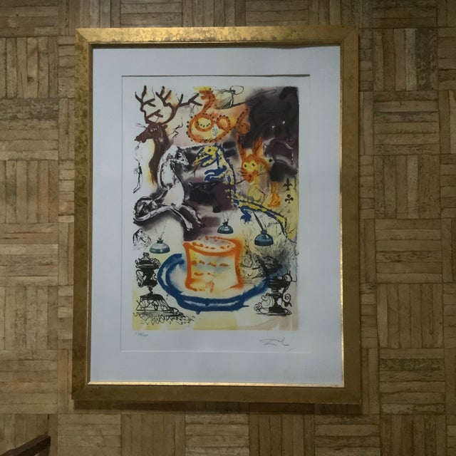 Limited Edition Salvador Dali Print Titled “Who Stole The Tarts” From Alice and Wonderland Portfolio. Certificate of...