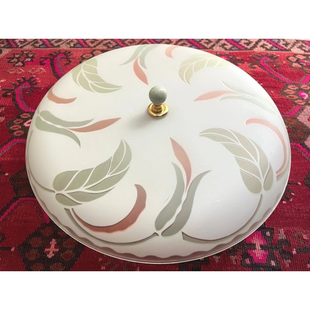 1940s Art Nouveau Leafy Ceiling Light For Sale - Image 11 of 18
