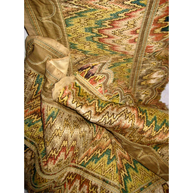 Pair of Flame Stitch Bargello Embroidery Valence 18 Century For Sale - Image 12 of 14