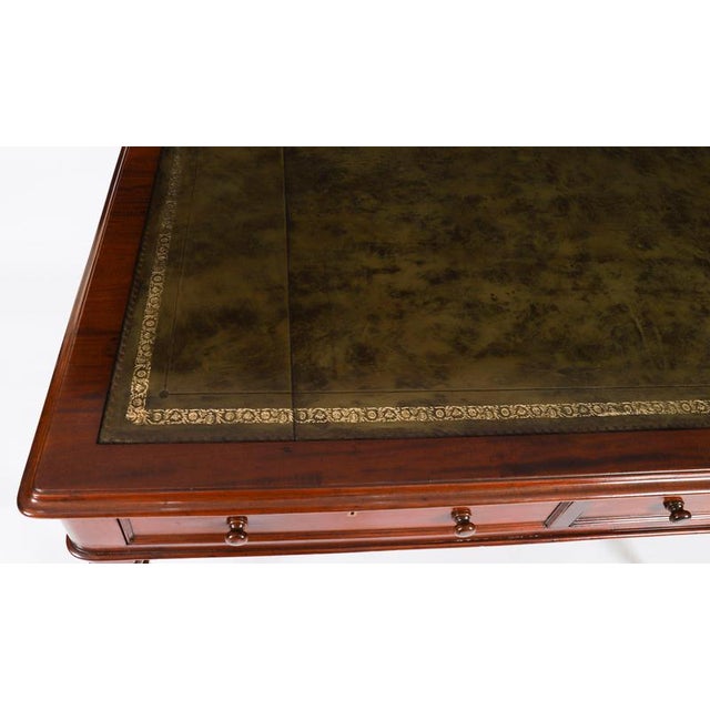 Antique 19th Century Victorian Partners Writing Desk For Sale - Image 14 of 18