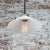 1950s Mid-Century Modern French Opaline Glass and Brass Pendant Lamp For Sale - Image 5 of 8