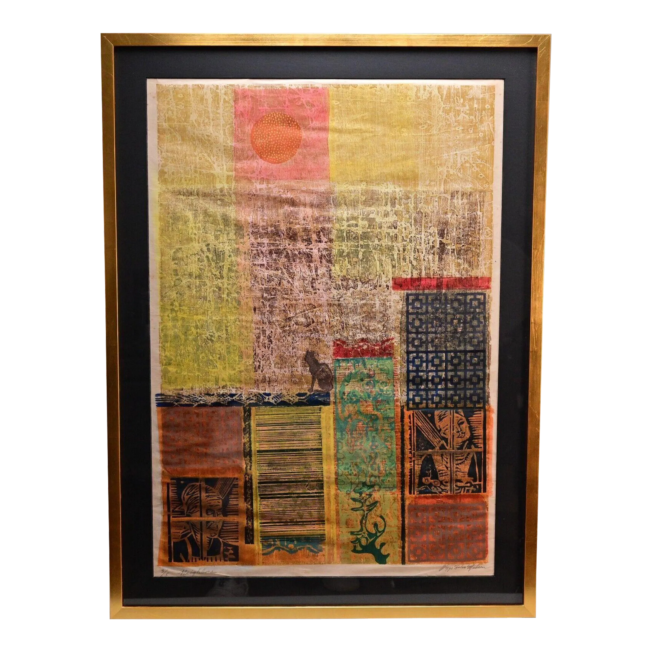Mid 20th Century Viggo Holm Madsen Original Abstract Signed Multi