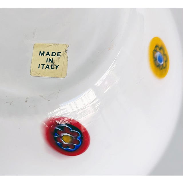 White Mid 20th Century Maestri Vetrai Murano Glass Hand-Blown Vase, Italy With Labels For Sale - Image 8 of 8