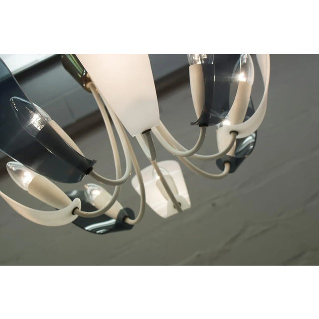 Gold Acrylic Glass and Brass Sputnik Lamp, 1950s For Sale - Image 8 of 11