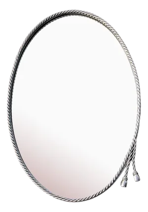 Oval Mirror in Bronze or Silver Brass in the style of Maria Pergay, France, 1960s