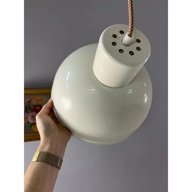 White White Bunker Pendant by Jo Hammerborg for Fog & Mørup For Sale - Image 8 of 11