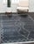 5x8 Talia Moroccan Charcoal Geometric Modern Hand Knotted Wool Carpet Rug For Sale - Image 4 of 6