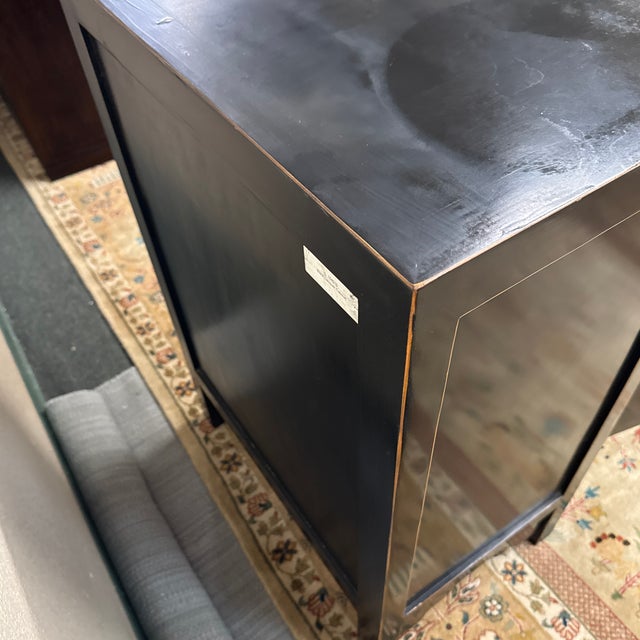 Black Asian Mini Black Lacquer Chest For Sale - Image 8 of 11