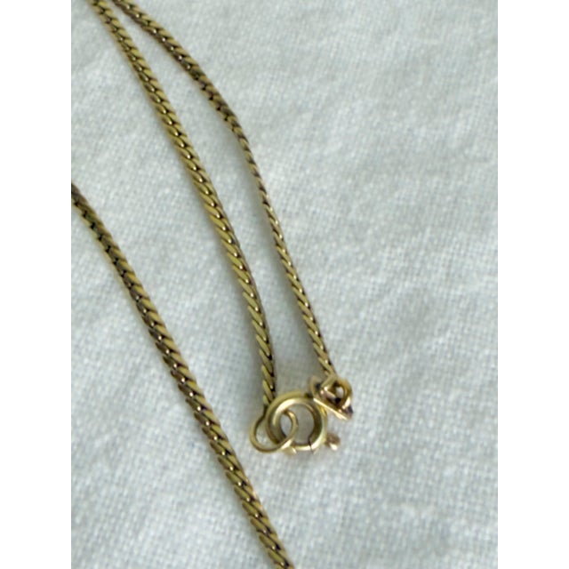 Vintage 1980s Italian Gold Two-Tone Herringbone Collar Necklace For Sale - Image 15 of 17