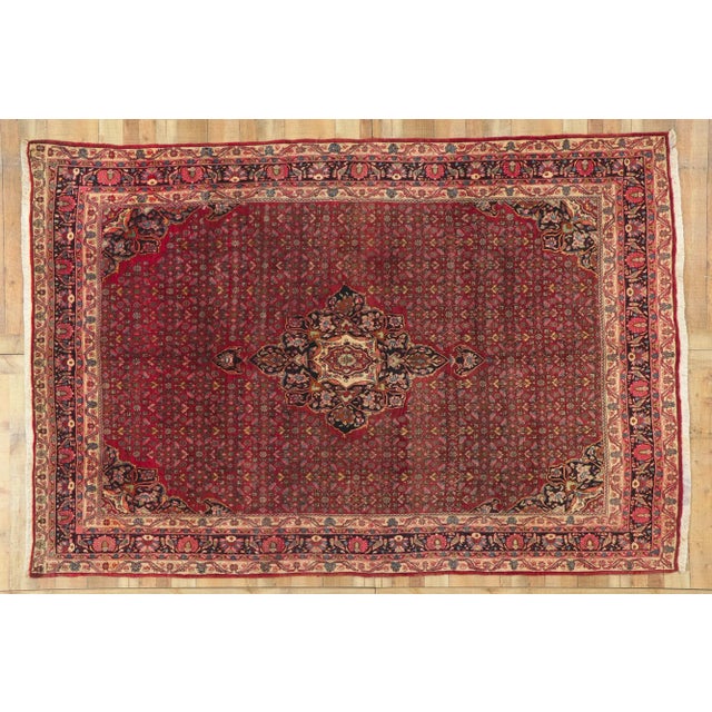 Early 20th Century Antique Persian Bijar Rug, 07'05 X 11'00 For Sale In Dallas - Image 6 of 11