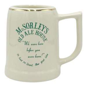 Vintage Mid-Century Modern McSorley's Old Ale House Nyc Ceramic Mug