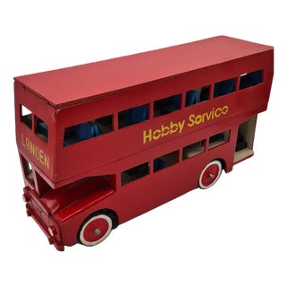 Large Vintage Wooden London Bus, 1970s For Sale