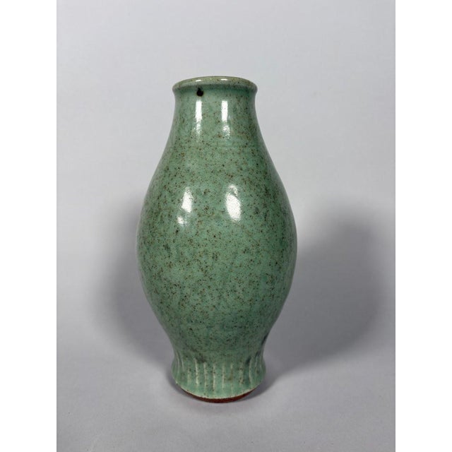 Ceramic Celadon stoneware vase Longquan Yuan-Ming Dynasty For Sale - Image 7 of 7