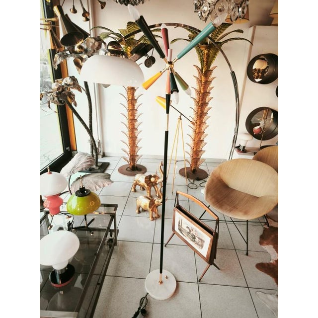 Iron Wall Lamp with Murano Glass Shade, 1980s For Sale - Image 14 of 16