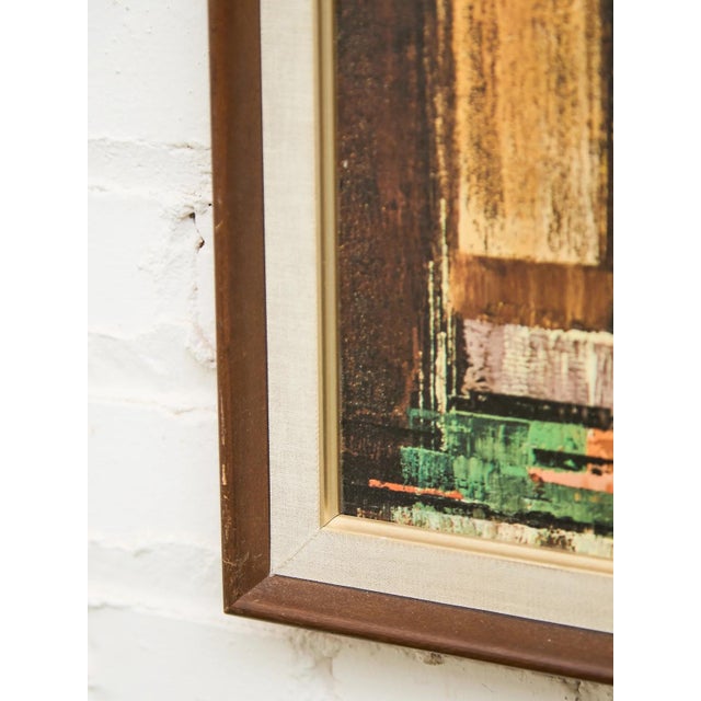 1970s Retro Vintage Abstract Cityscape Artwork For Sale In Los Angeles - Image 6 of 7