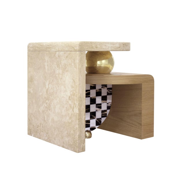 Contemporary Bohld Side Table by Malabar For Sale - Image 3 of 10